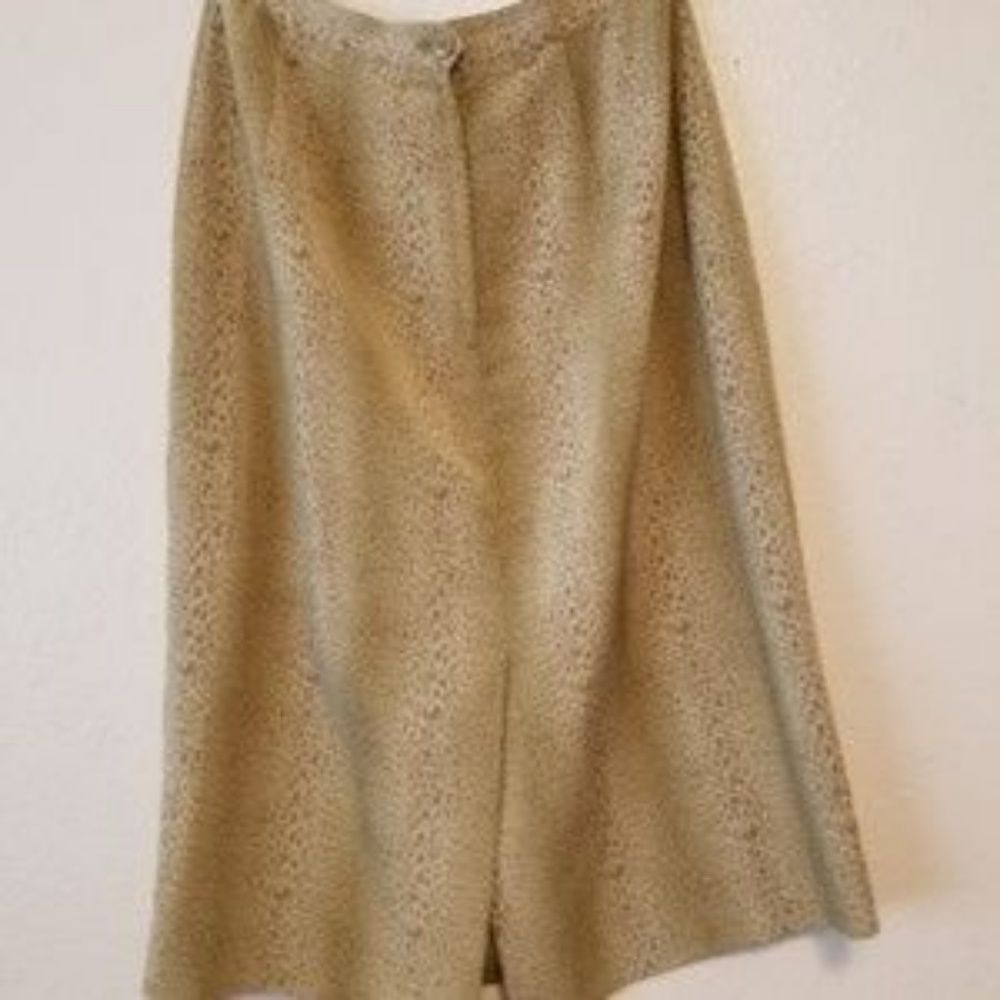 Kasper Asl Olive Green Patterned Suit 8 Euc - image 4